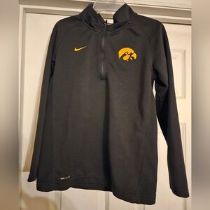 Iowa Hawkeyes Nike Dri Fi 1/3 Zip Pullover. Size:M.